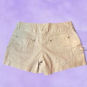 Y2k faded glory cream cargo shorts